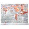 Modern and Contemporary Wool & Silk Hand Knotted Rug Orange No Border 11.10X12.0 -O010014