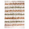 Modern and Contemporary Wool & Silk Hand Knotted Rug Orange No Border 8.10X11.10 -O075295