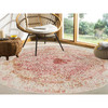 Modern and Contemporary Wool & Silk Hand Knotted Rug Pink Ivory 9.8X9.8 -O063468