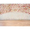 Modern and Contemporary Wool & Silk Hand Knotted Rug Pink Ivory 9.8X9.8 -O063468
