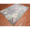 Modern and Contemporary Wool & Silk Hand Knotted Rug Pink No Border 9.0X12.1 -O075176