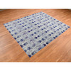 Modern and Contemporary Wool & Silk Hand Knotted Rug Purple No Border 8.0X10.0 -O080841