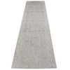 Modern and Contemporary Wool & Silk Hand Loomed Rug Grey Gray 2.5X12.0 -O087306
