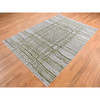 Modern and Contemporary Wool & Silk Hand Loomed Rug Grey No Border 9.9X14.2 -O087580