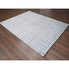 Modern and Contemporary Wool and Plant based Silk Hand Loomed Rug Grey No Border 7.10X10.0 -O084298
