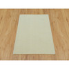 Modern and Contemporary Wool and Plant based Silk Hand Loomed Rug Ivory No Border 2.0X3.0 -O090174