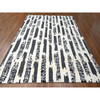 Modern and Contemporary Wool Hand Knotted Rug Black No Border 10.2X13.7 -O084443
