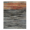 Modern and Contemporary Wool Hand Knotted Rug Black No Border 8.4X9.10 -O064866
