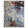 Modern and Contemporary Wool Hand Knotted Rug Blue No Border 12.0X15.2 -O083036