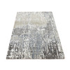 Modern and Contemporary Wool Hand Knotted Rug Blue No Border 3.0X5.0 -O078220