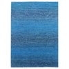Modern and Contemporary Wool Hand Knotted Rug Blue No Border 9.1X11.10 -O079221