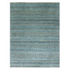 Modern and Contemporary Wool Hand Knotted Rug Blue No Border 9.1X12.0 -O079678