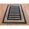 Modern and Contemporary Wool Hand Knotted Rug Brown Blue 5.7X8.0 -O080973