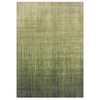 Modern and Contemporary Wool Hand Knotted Rug Green No Border 10.0X14.4 -O075418