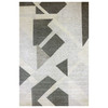 Modern and Contemporary Wool Hand Knotted Rug Grey No Border 12.1X18.0 -O079401
