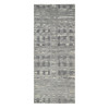 Modern and Contemporary Wool Hand Knotted Rug Grey No Border 4.2X10.1 -O064157