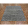 Modern and Contemporary Wool Hand Knotted Rug Grey No Border 5.11X6.1 -O079594