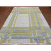 Modern and Contemporary Wool Hand Knotted Rug Grey No Border 7.9X10.2 -O072672