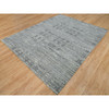 Modern and Contemporary Wool Hand Knotted Rug Grey No Border 8.0X10.0 -O065945