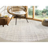 Modern and Contemporary Wool Hand Knotted Rug Ivory No Border 11.9X11.9 -O063379