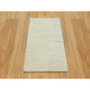 Modern and Contemporary Wool Hand Knotted Rug Ivory No Border 2.0X3.0 -O090562
