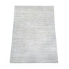 Modern and Contemporary Wool Hand Knotted Rug Ivory No Border 2.1X3.0 -O089733
