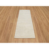 Modern and Contemporary Wool Hand Knotted Rug Ivory No Border 2.5X5.10 -O090773