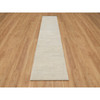 Modern and Contemporary Wool Hand Knotted Rug Ivory No Border 2.6X11.10 -O090763