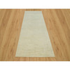 Modern and Contemporary Wool Hand Knotted Rug Ivory No Border 4.1X9.11 -O090399