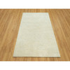 Modern and Contemporary Wool Hand Knotted Rug Ivory No Border 5.0X6.8 -O090568