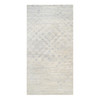 Modern and Contemporary Wool Hand Knotted Rug Ivory No Border 6.1X11.10 -O063371