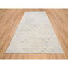 Modern and Contemporary Wool Hand Knotted Rug Ivory No Border 6.1X11.10 -O063371
