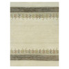 Modern and Contemporary Wool Hand Knotted Rug Ivory No Border 8.9X11.8 -O090393