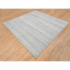 Modern and Contemporary Wool Hand Loomed Rug Grey No Border 8.1X8.0 -O064990
