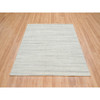 Modern and Contemporary Wool Hand Loomed Rug Ivory No Border 6.2X6.0 -O065010