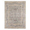 Oushak And Peshawar Wool & Pure Silk Hand Knotted Rug Green Sea Form 7.10X10.0 -O080739