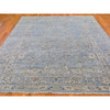 Oushak And Peshawar Wool & Silk Hand Knotted Rug Blue Blue Heaven 9.0X12.0 -O066478