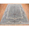 Oushak And Peshawar Wool & Silk Hand Knotted Rug Green Gray 8.10X11.10 -O078111