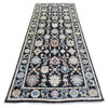 Oushak And Peshawar Wool Hand Knotted Rug Black Charcoal Black 3.9X10.1 -O072315