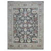 Oushak And Peshawar Wool Hand Knotted Rug Black Gray 9.3X11.9 -O069938