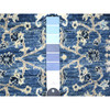 Oushak And Peshawar Wool Hand Knotted Rug Blue Admiral Blue 2.10X4.8 -O074473