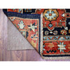 Oushak And Peshawar Wool Hand Knotted Rug Blue Barn Red 2.7X11.7 -O088336