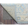 Oushak And Peshawar Wool Hand Knotted Rug Blue Beige 2.6X14.10 -O070273