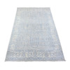 Oushak And Peshawar Wool Hand Knotted Rug Blue Beige 4.0X6.0 -O088423