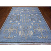 Oushak And Peshawar Wool Hand Knotted Rug Blue Black 8.0X9.8 -O088871
