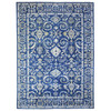 Oushak And Peshawar Wool Hand Knotted Rug Blue Blue 10.2X13.8 -O088004