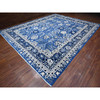 Oushak And Peshawar Wool Hand Knotted Rug Blue Blue 11.10X14.5 -O089177