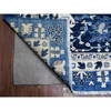 Oushak And Peshawar Wool Hand Knotted Rug Blue Blue 11.10X14.5 -O089177