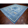 Oushak And Peshawar Wool Hand Knotted Rug Blue Blue 11.9X14.4 -O073954