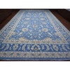 Oushak And Peshawar Wool Hand Knotted Rug Blue Blue 12.11X20.7 -O089475